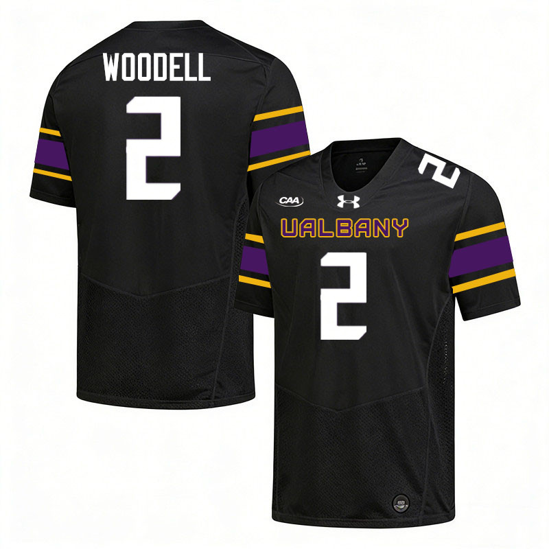 UAlbany Great Danes #2 Griffin Woodell College Football Jerseys,Uniforms-Black
